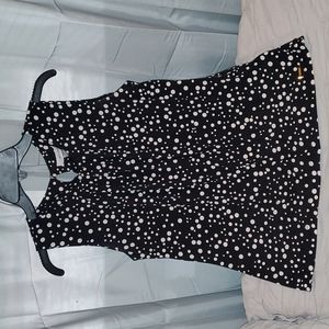 Calvin Klein sleeveless polka dot blouse